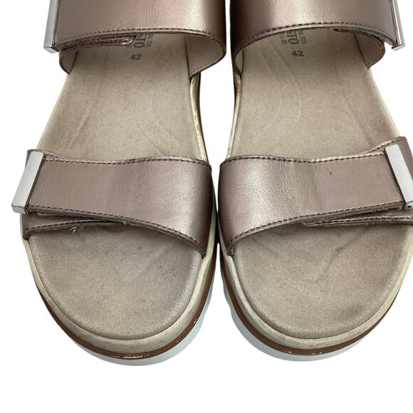 Mephisto Dominica Slingback Womens 42 Leather Sandals Bronze Wide Strap - Picture 3 of 11